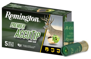 Remington Premier Sabot Slug 12 Gauge - 3" - 385 Grain AccuTip - 1900 FPS - 5 Rounds - 047700350202 Remington Premier Sabot Slug 12 Gauge - 3" - 385 Grain AccuTip - 1900 FPS - 5 Rounds - 047700350202