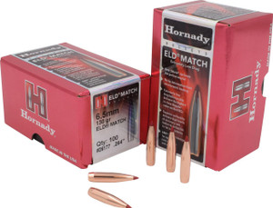 Hornady ELD Match 6.5mm - .264 Diameter - 130 Grain - 100 Count - 090255261776