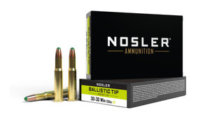Nosler 30-30 Win - 150 Grain Ballistic Tip - 2100 FPS - 20 Rounds - 054041400657