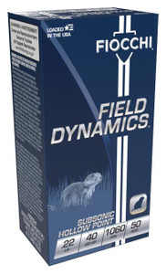 Fiocchi Field Dynamics 22 LR - 38 Grain HP - Subsonic - 1050 FPS - 50 Rounds - 762344710020