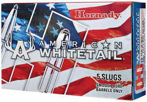Hornady American Whitetail Slug 12 Gauge - 2.75" - 1oz Rifled Slug - 1600 FPS - 5 Rounds - 090255862348