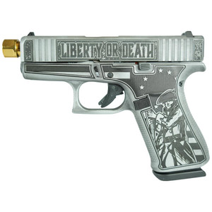 Glock 43X 9mm - Liberty Or Death / Gold - 10 Round - 688099403706