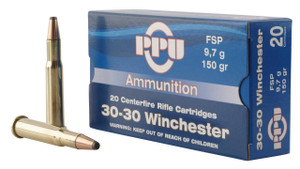 PPU Standard Rifle 30-30 Win - 150 Grain FSP - 2390 FPS - 20 Rounds - 8605003812449