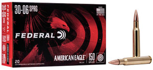 Federal American Eagle 30-06 SPRG - 150 Grain FMJBT - 2910 FPS - 20 Rounds - 029465085322