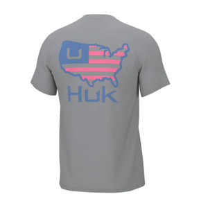 Huk Long Sleeve U Patch Pocket T-Shirt - Men's Baked Clay L