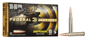 FederalBerger Hybrid Hunter 30-06 SPRG - 168 Grain Berger Hybrid - 2800 FPS - 20 Rounds - 604544649246
