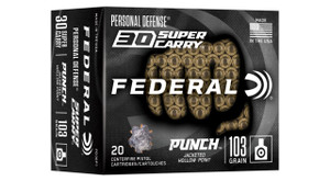 Federal Punch 30 Super Carry - 103 Grain Hollow Point - 1130 FPS - 20 Rounds - 604544688757