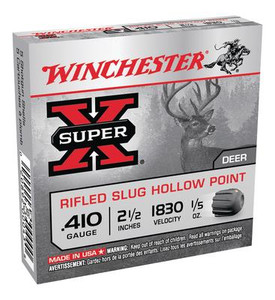 Winchester Super-X Slug 410 Gauge - 2.5" - 1/5oz Payload - 1830 FPS - 5 Rounds - 020892000438