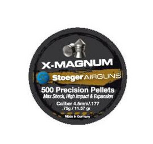 Stoeger X-Magnum Pellets - .177 Cal - 11.57 Grain - 500 Pack - 037084303697 Stoeger X-Magnum Pellets - .177 Cal - 11.57 Grain - 500 Pack - 037084303697