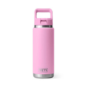 YETI Rambler 26oz Bottle with Color Matched Straw Cap - Power Pink - 888830322598