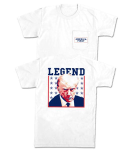 Old Row Trump Mugshot Legends II Pocket Tee - Short Sleeve - White -