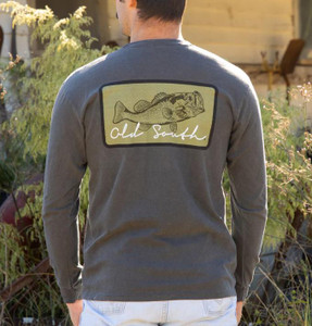 Old South Bass Jumping Patch Tee - Long Sleeve - Pepper -
