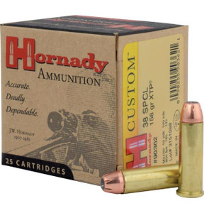 Hornady Custom 38 Special - 158 Grain XTP - 800 FPS - 25 Rounds - 090255903621