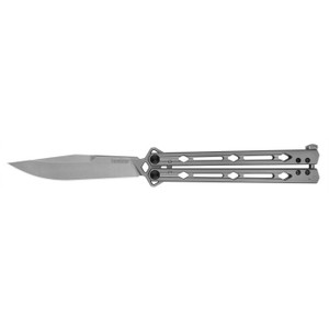 Kershaw Lucha Butterfly - Stainless - 087171058412 Kershaw Lucha Butterfly - Stainless - 087171058412