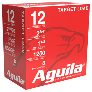 Aguila Target Load Competition 12 Gauge - 2.75" - #8 - 1 1/8oz Payload - 1250 FPS - 25 Rounds - 640420006062
