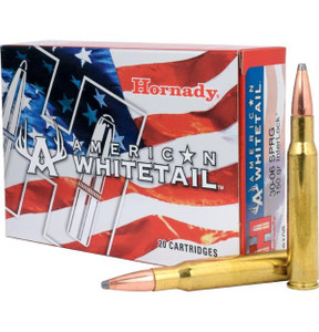 Hornady American Whitetail 30-06 SPRG - 150 Grain SP InterLock - 2910 FPS - 20 Rounds - 090255381085