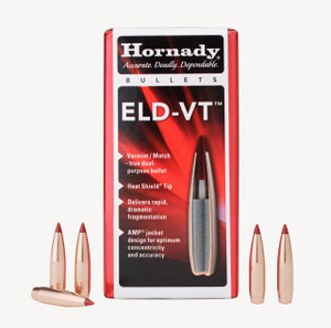Hornady ELD-VT  22 Cal - .224 Diameter - 62 Grain - 100 Count - 090255227628