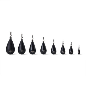 Nako Tungsten Tear Drop Shot Weights - Black - Nako Tungsten Tear Drop Shot Weights - Black -