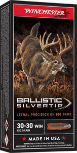 Winchester Ballistic Silvertip 30-30 Win - 150 Grain Ballistic Silvertip - 2390 FPS - 20 Rounds - 020892215375