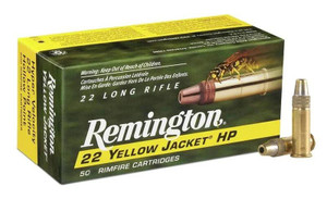 Remington Yellow Jacket 22 LR - 33 Grain Plated Truncated Cone HP - 1500 FPS - 50 Rounds - 047700000909