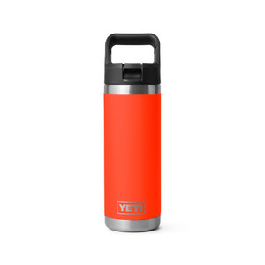 YETI Rambler 18oz Water Bottle with Black Straw Cap - Solar Flare - 888830544549