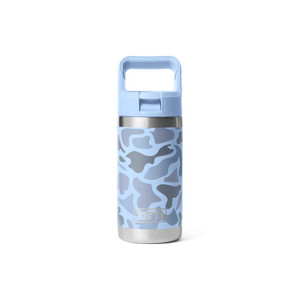 YETI Rambler Jr 12oz Kids Water Bottle with Color-Matched Straw Cap - Blue Camo - 888830580790