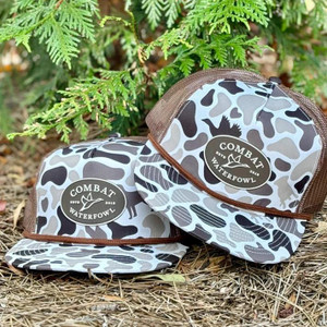 Combat Waterfowl Front Lines Patch Trucker Hat - Helmand Camo - 400100005970