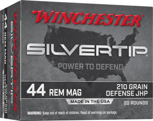 Winchester Silvertip 44 Rem Mag - 210 Grain JHP - 1250 FPS - 20 Rounds - 020892231603