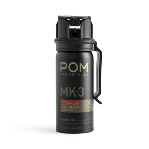 Pom Industries MK3 Pepper Spray - 18' Range - Black - 810045421407