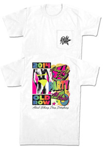 Old Row Party All Night Pocket Tee - Short Sleeve - White -