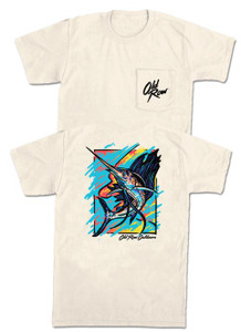 Old Row Neon Outdoors Sailfish Pocket Tee - Short Sleeve - Ivory -