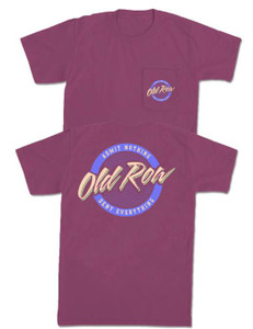 Old Row Circle Logo Pocket Tee - Short Sleeve - Berry -