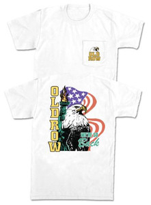Old Row We're Back Eagle Pocket Tee - Short Sleeve - White -