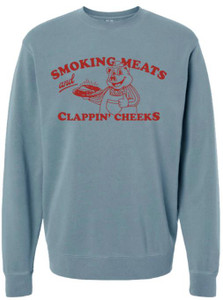 Old Row Smokin' Meats Crewneck - Slate Blue -