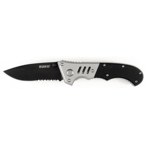 Ruko Folding Knife - Stainless / Black - 770583905770