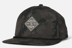 Salty Crew Long Range Tech Snapback Hat - Camo - 804046641681