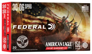 Federal American Eagle M1 Garand 30-06 Springfield - 150 Grain FMJ - 2740 FPS - 20 Rounds - 604544708448