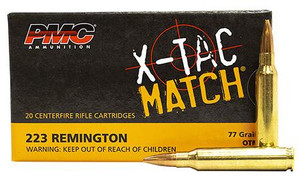 PMC X-Tac Match 223 Rem - 77 Grain OTM - 2790 FPS - 20 Rounds - 741569060066