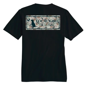Local Girl Forest Camo Flora Plate Tee - Short Sleeve - Black -