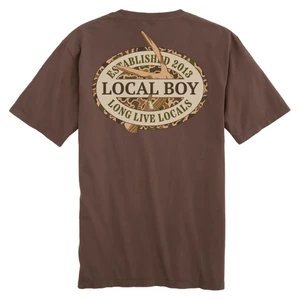 Local Boy Old School Antler Oval Tee - Short Sleeve  Espresso -