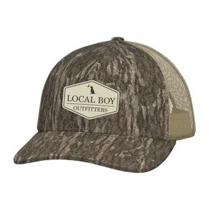 Local Boy Mossy Oak Classic Hex Trucker Hat - Mossy Oak Bottomland - 840445385566