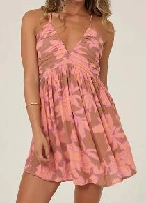 Salty Crew Rose Parade Dress - Mocha -