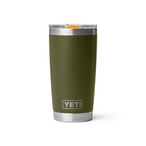 YETI Rambler 20oz Tumbler with Color-Blocked Magslider Lid - Olive/King Crab Orange - 888830628119
