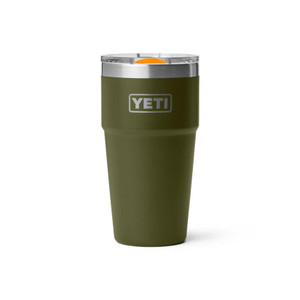 YETI Rambler 20oz Stackable Cup with Color-Blocked Magslider Lid - Olive/King Crab Orange - 888830628133