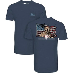 Drake Waterfowl Americana Yellow Lab Flag Tee - Short Sleeve - Spellbound -