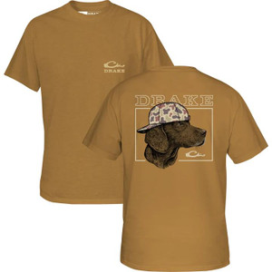 Drake Waterfowl Youth Back Cap Lab Tee - Short Sleeve - Honey Mustard -