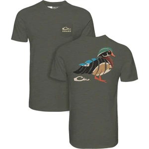 Drake Waterfowl Woodie Tee - Short Sleeve - Deep Depths Dark Heather -