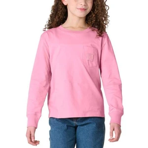Carhartt Girls' Tonal Patch Pocket T-Shirt - Long Sleeve - Cashmere Rose -