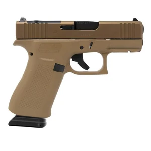Glock 43X MOS 9mm - 3.41" Barrel - Coyote Brown - 15 Round - 764503073052