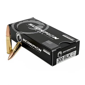 Scorpion Ammo 300 BLK - 147 Grain FMJ - 1850 FPS - 20 Rounds - 850074522065